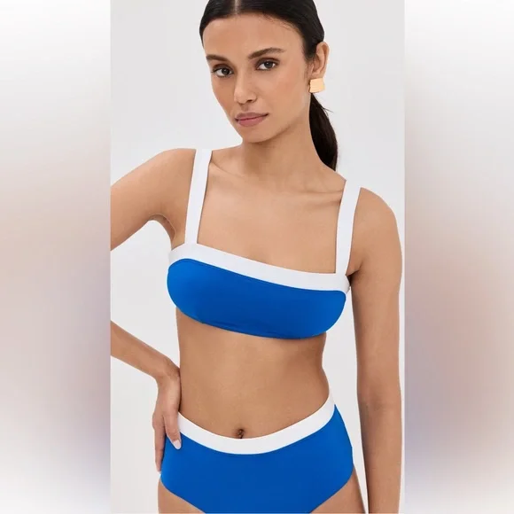 STAUD - Liv Bikini Top + Devon High Rise Bikini Bottoms - Picture 2 of 10